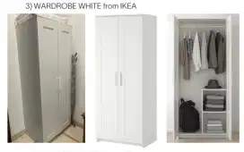 Wardrobe putih 2 doors