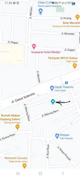 Ruko Kost Petisah gatot Subroto 3Lantai 15 Kamar dijual murah