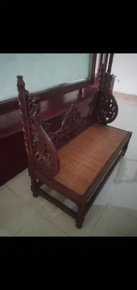 Kursi Panjang Kuno Jati Tua