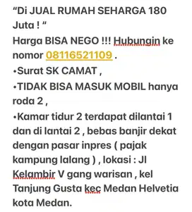RUMAH DI JUAL MEDAN