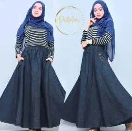 Rok jeans muat sampai bb 70kg