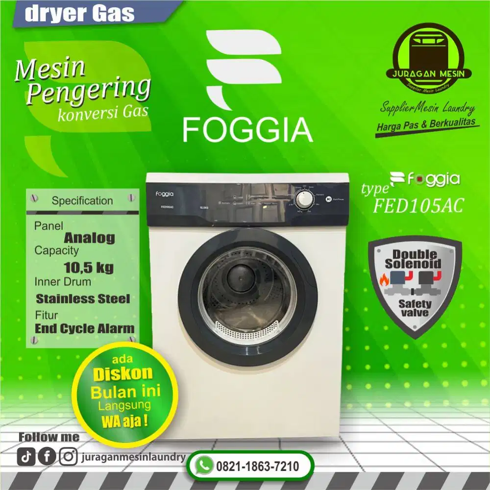 Mesin Pengering Pakaian Foggia Dryer