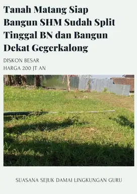 Dijual tanah siap bangun dalam cluster premium deket kota bandung