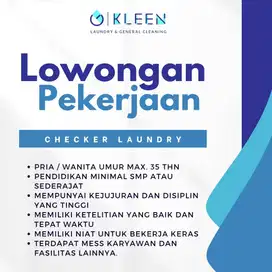 Dibutuhkan Karyawan Checker Laundry