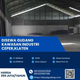 Gudang 2000 m² di Zona Industri Ceper Klaten – Cocok untuk Pabrik,