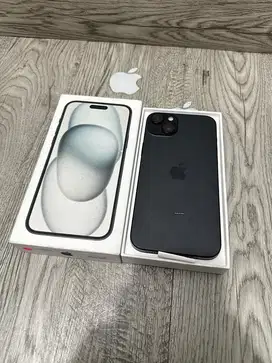 Iphone 15 plus 128gb ibox black garansi on maret 2026 fullset ori
