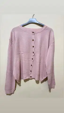 Cardigan rajut baby pink