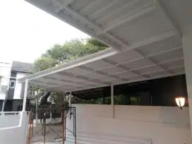 PEMASANGAN KANOPI HOLLOW GALVANIS