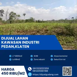 Lahan Industri Strategis Klaten – 6.600 m² SHM, Dekat Tol