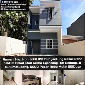 Rumah KPR BSI Siap Huni Cijantung Jaktim Dekat Terminal Mall Cijantung