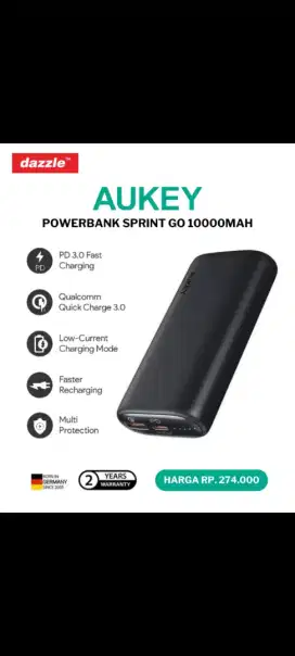 Aukey Powerbank sprint Go 10K mAh fast charging