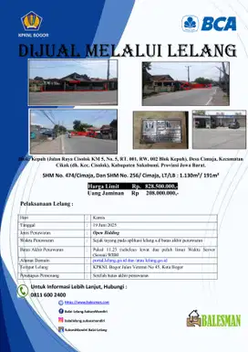 DIJUAL RUMAH MELALUI LELANG WILAYAH SUKABUMI