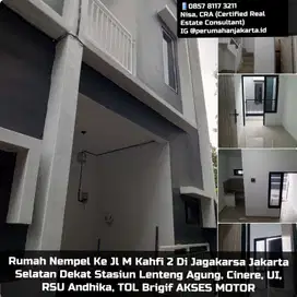 Rumah Di Jagakarsa Nempel Jl M Kahfi 2 Dekat Stasiun Lenteng Agung TOL