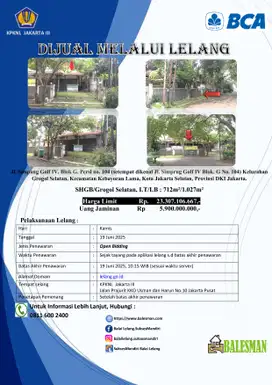 DIJUAL MELALUI LELANG WILAYAH JAKARTA