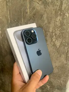 iPhone 15 Pro 256 gb GARANSI ON blue titanium second