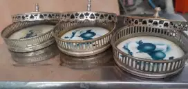 Tatakan & tutup gelas jadul Eropa