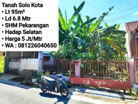 Jual Tanah Solo Kota Dekat Fajar Indah, Karangasem, Jajar