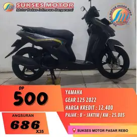 YAMAHA GEAR 125 TAHUN 2022 SIAP PAKAI, MESIN HALUS, BODI MULUS