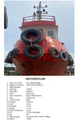 Tugboat dan Tongkang 120 feet