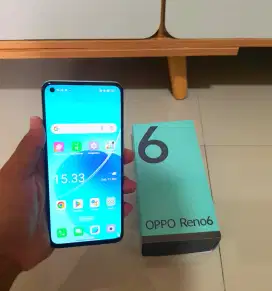 TT/Mahar Oppo Reno 6 8/128gb Ex Resmi Indonesia fullset