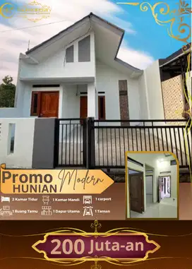 Rumah minimalis murah 2 kamar ready dan indent mulai dari 200 jutaan