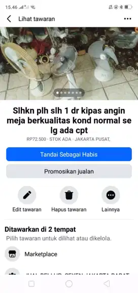Slhkn lh slh 1 dr kipas meja berkualitas kond normal hrg murah sj cpt