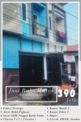 Ruko murah pinggir jalan aspal padat penduduk