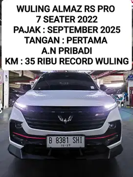 [KM 35 rb Record]Wuling Almaz RS Pro 7 Seater AT 2022 Putih
