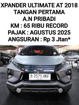 [KM 65 rb record]Mitsubishi Xpander Ultimate AT 2018 Tangan Pertama