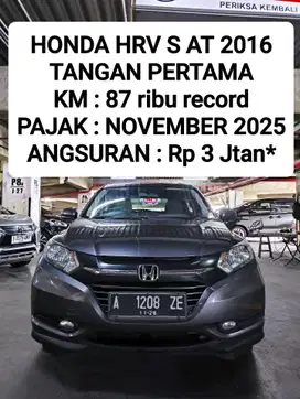 Honda HR-V S AT 2016 Tangan Pertama