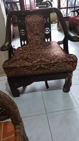 Jual sofa set jati tua