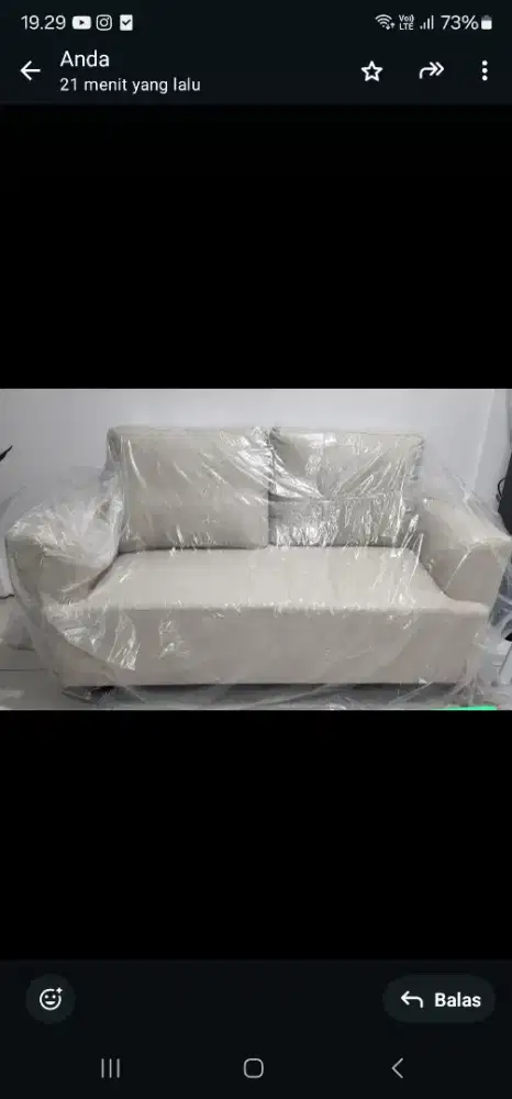 Sofa 2 seater ukuran 150 x 70 x 80