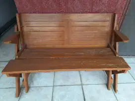 Bangku kayu 2 in 1