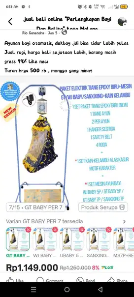 Ayunan Bayi Fullset Like New