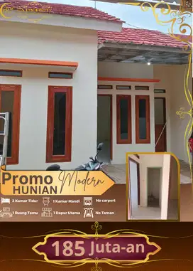 Rumah siap huni 2 kamar akses strategis dekat jalan utama hanya 225jt