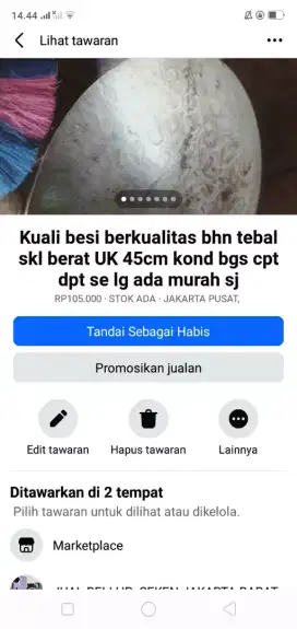 Kuali besi berkualitas berat skl cocok utk restoran dll se lg ada cpt