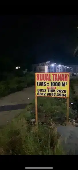 DIJUAL TANAH LUAS 1.000M2