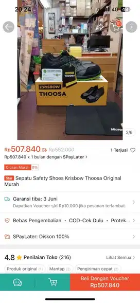 murah jual cepat sepatu krisbow