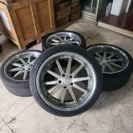 JUAL CEPAT! Velg Gnosis R20 Ring 20x8,5/9,5 ET18/22 PCD5x120 + Ban