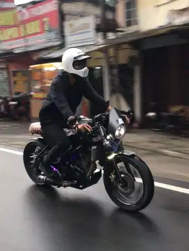 Vixion Custom Caferacer Lengkap Plat Panjang