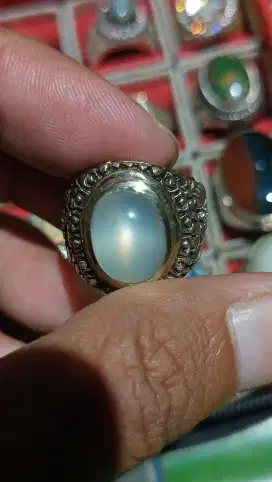 Batu Cincin Akik Permata Natural Sunstone Biduri Star