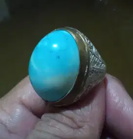 Jual cincin batu Pirus / Natural Turquoise sky appearance