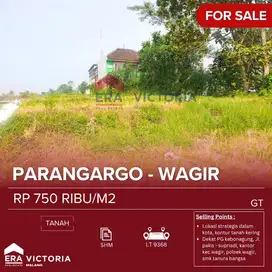 Dijual tanah kering dengan kontur lebih tinggi dari jalan, aman