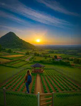 Tanah Kavling View Sawah, Gunung dan City Light
