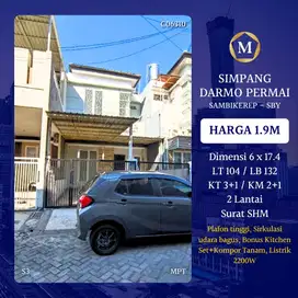 Rumah Simpang Darmo Permai Surabaya Barat dkt Pakuwon Ma
