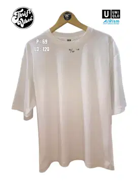 uniqlo airism oversize putih (L18)