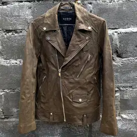 Guess leather jacket (jaket kulit)