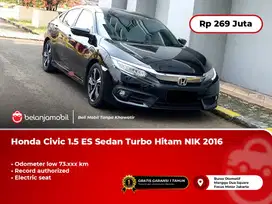 [ LOW KM ] Honda Civic 1.5 Sedan ES Sedan Turbo Hitam 2016/2017