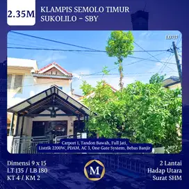 Rumah Klampis Semolo Timur Sukolilo dkt Nginden Manyar Semolowaru MERR