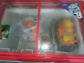 Satu paket freezer sleding kaca & Showcase Pendingin Minuman